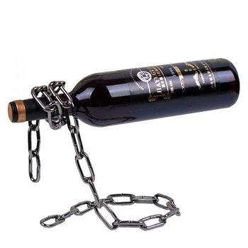 

Magical Suspension iron Chain Wine Racks European Retro Creative Wine Display Racks Stand Holder Home Restaurant Bar Decoration