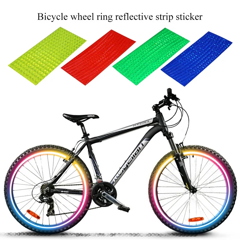 

Bicycle Wheel Stickers Bicycle Reflector Fluorescent MTB Bike Cycling Wheel Rim Reflective Strip Stickers Decal Accessories