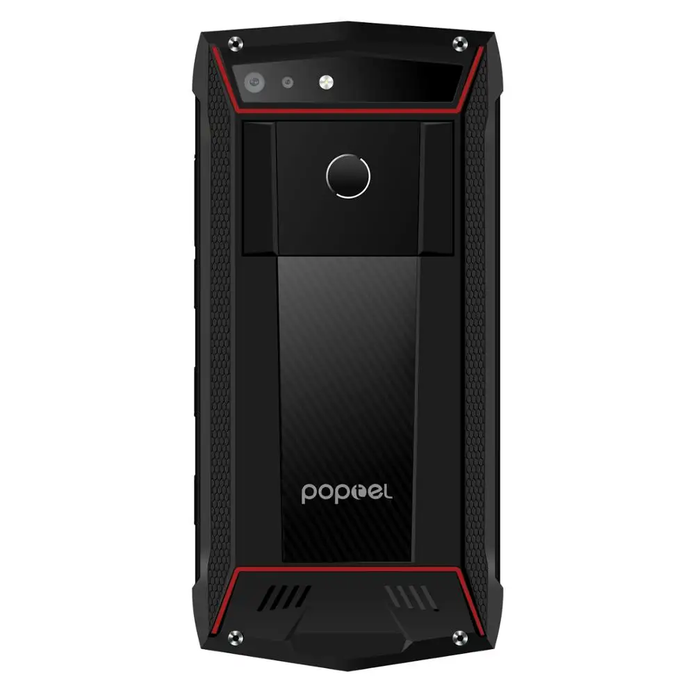 2020 New Version Poptel P60 Rugged Smartphone with PTT 6+128G RAM Wireless Charging FaceID 5000mah Battery NFC 16MP Dual Camera