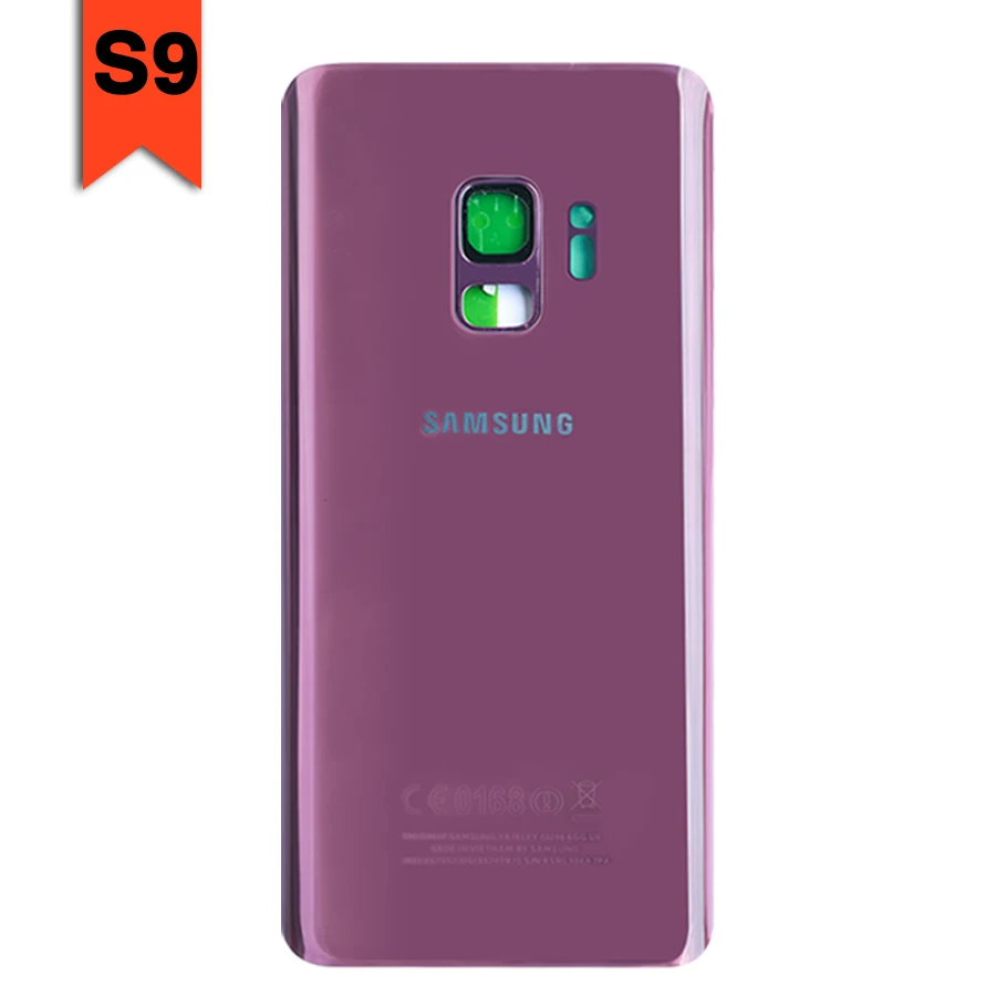 S9 Purple 10 шт. чехол для задней панели S9 для samsung Galaxy S9 G960 S9 Plus G965F задняя крышка для батареи задняя крышка для двери стекло с наклейкой - Цвет: S9 Purple