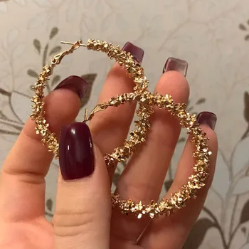 

ZOVOLI Oversize Gold Metal Hoop Earrings For Women Big Circle Round Earings Hoops Punk Statement Earrings Fashion Jewelry 2020