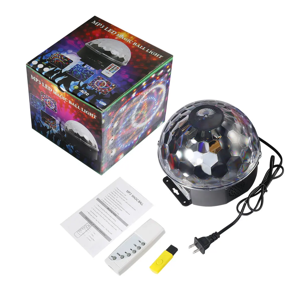 

LED Magic Crystal Ball Light Speakers Bluetooth Wireless Speakers Super Bass Stereo Loudspeaker Mini Portable Speaker