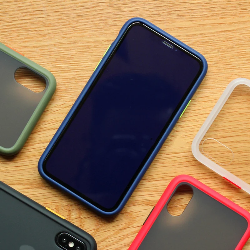 Противоударный чехол для телефона iphone 11 11Pro Max XS XR Матовый Жесткий Чехол 7 8 6 6s Plus