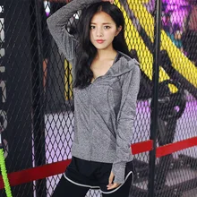 Гибкая куртка для йоги с длинным рукавом для женщин, тонкая сетчатая спортивная куртка для бега, быстросохнущая черная молния, толстовки для фитнеса
