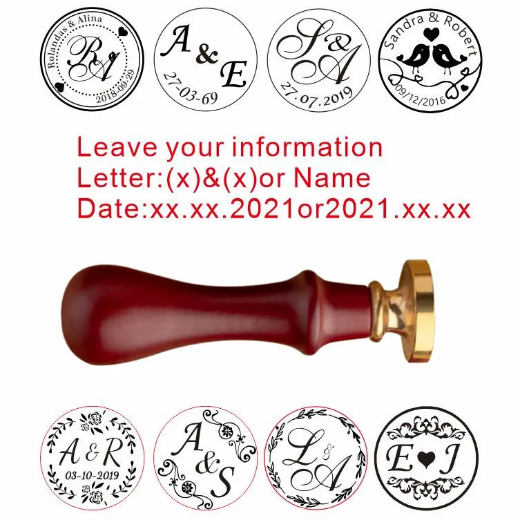customize Wax Seal Stamp Personalized image sealing for wedding Invitation