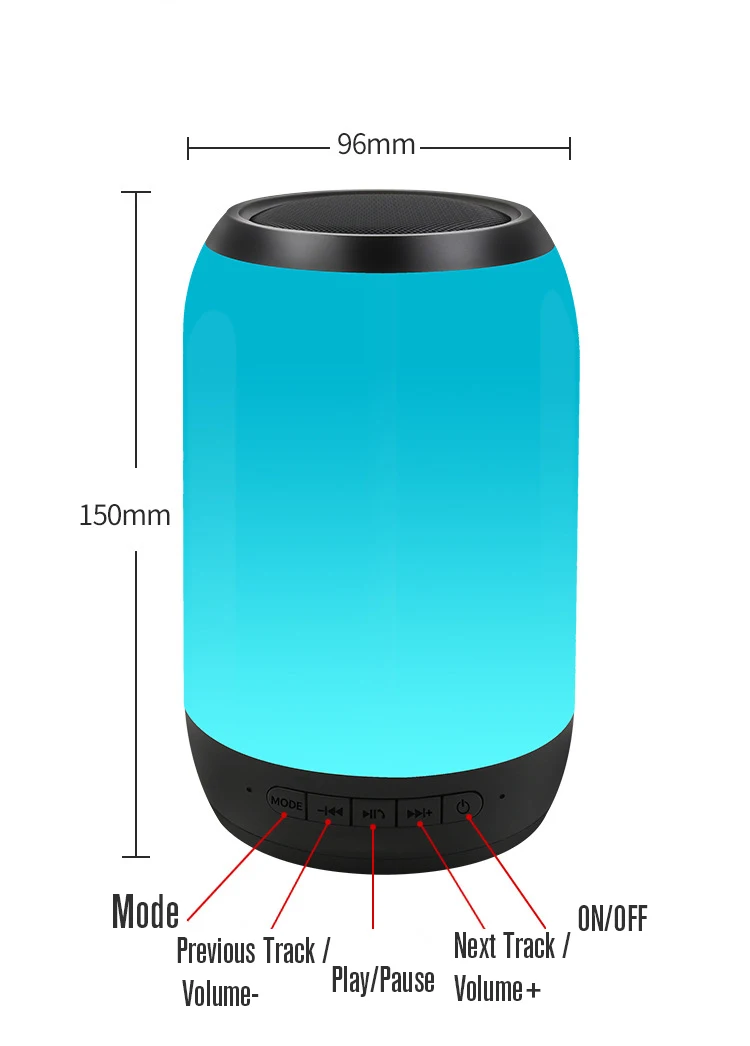 Беспроводная колонка USB цветные bluetooth-колонки светодиодный HiFi fm-радио TF карта двойной бас сабвуфер с микрофоном портативный динамик