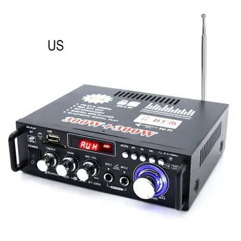

HiFi Stereo Amplifier Digital Audio Power Amplifier Iron Clip Signal Input Two Microphone Input Slots Low Distortion