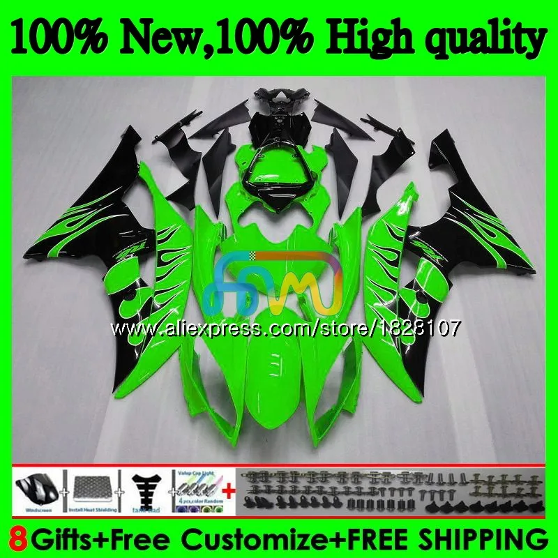 YZF-600 для YAMAHA YZF R6 YZF600 YZFR6 08 13, 14, 15, 16 лет 75BS. 111 YZF 600 R 6 YZF-R6 2008 2013 черный Пламя обтекатель - Цвет: No. 1