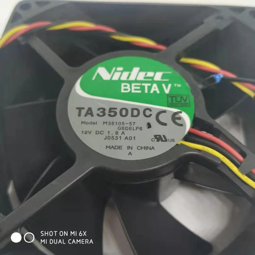 NIDEC 9238 12 В 1.8A TA350DC M35105-57 92*92*38 мм интеллектуальный вентилятор с контролем температуры