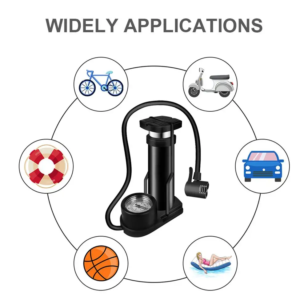 100PSI портативный мини велосипедный насос Bicicleta ножной насос для велосипедных шин с манометром Bisiklet Аксессуары для велосипеда