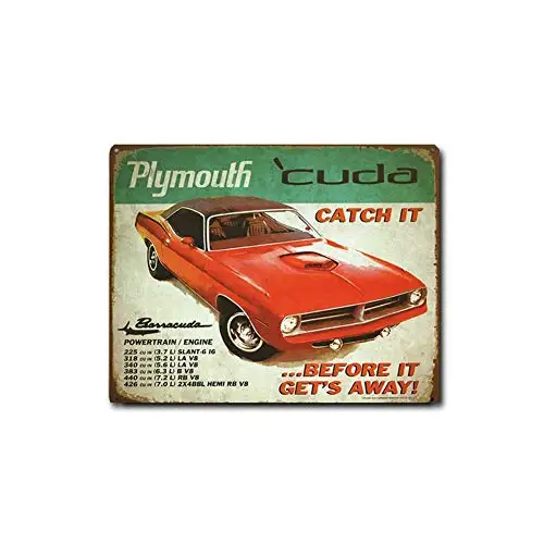 Plymouth Отпечатки плюс Def все доступа Ретро жестяной знак-винтажный Вдохновленный металлический знак в комплекте с винтами для подвешивания для отображения в вашем - Цвет: Plymouth