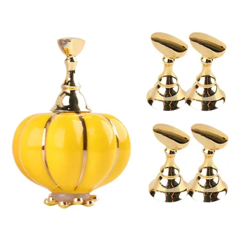 

Ceramic Pumpkin Nail Plate Practice Nail Plate Nail Display Stand Nail Tip Holder Nail Art Tool With Magnetic Lotus Base for Hom