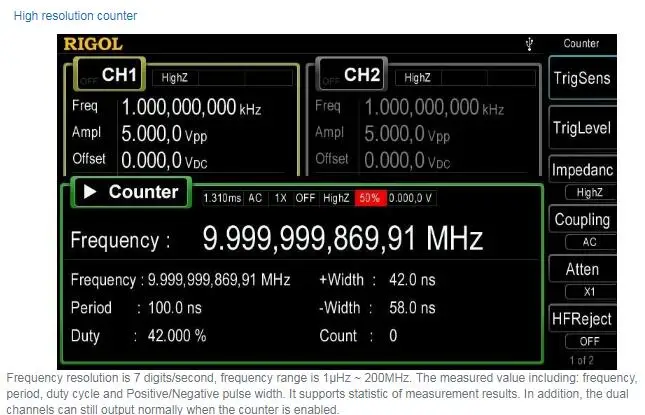 RIGOL генератор сигналов DG4162 160 МГц генератор произвольной формы
