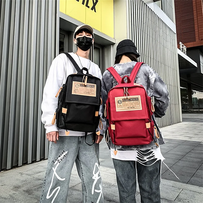 Harajuku Ulzzang школьные сумки для подростков мальчиков и девочек рюкзак для мужчин и женщин школьный портфель для подростков большой для улицы и досуга