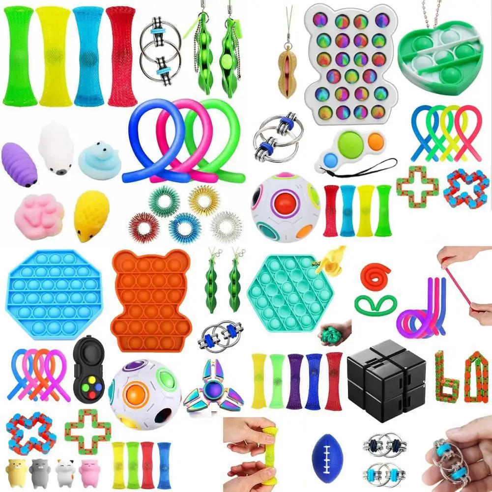 Fidget-Toys Gift-Pack Stretchy-Strings-Toys Anti-Stress-Set Relief Squishy Sensory Adults