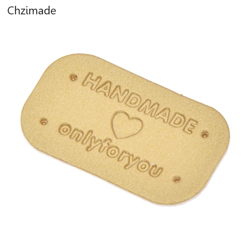 Chzimade 10/30/48 шт ручной работы с «любящее сердце» кожа лейблы ярлыки для одежды швейный Швейное Ремесло «сделай сам»