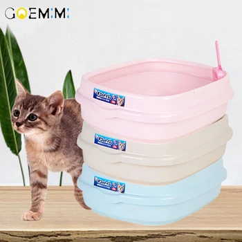 

Cat Dog Tray with Scoop Anti-Splash Dog Toilet Cat Litter Box Pet Toilet Bedpan Excrement Training Sand Litter Box For Cats