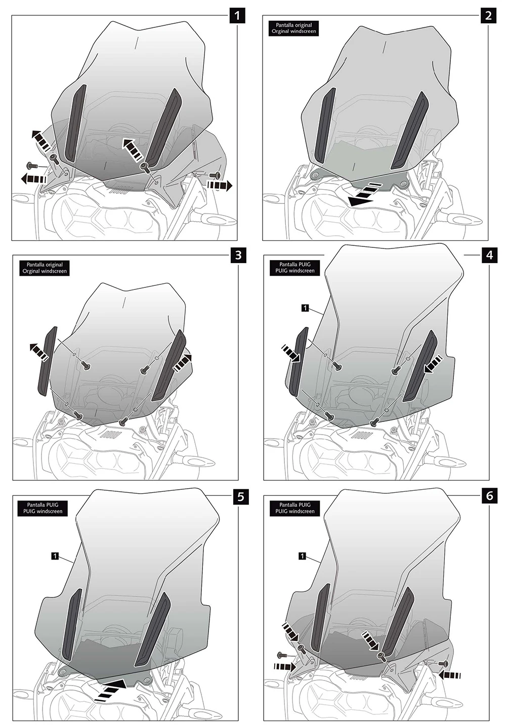 For BMW R1200GS R 1200 GS LC ADV Adventure 2013 2014 2015 2016 2017 2018 Windscreen Windshield Wind Shield Screen Protector (15)