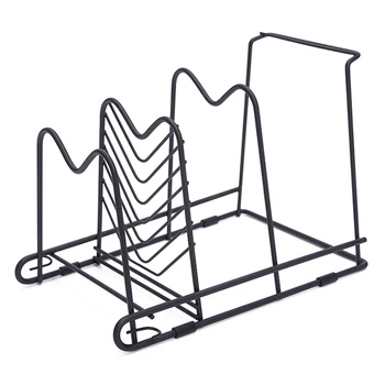 

Pot Lid Holder, Pot Lid Organizer Rack,Lid Organizer,Kitchen Cabinet Rack Storage With 3 Sectional,Multifunctional Kitchen Cookw