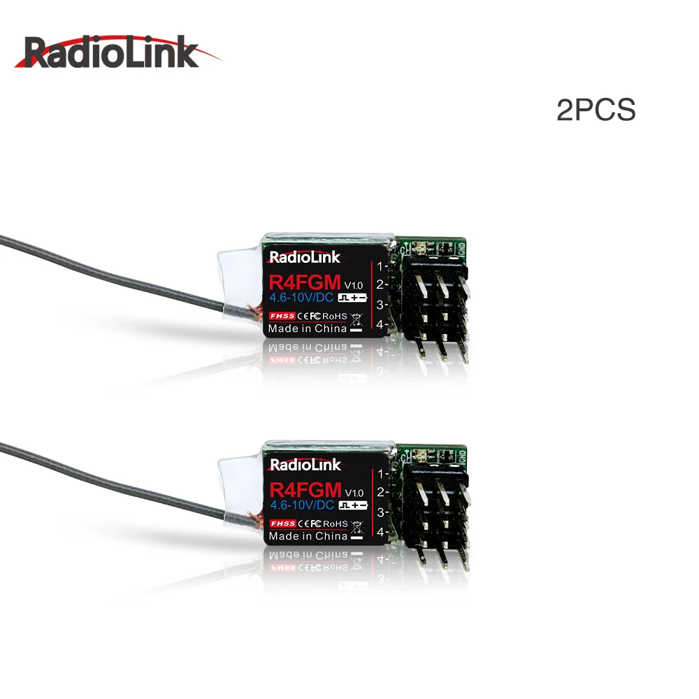 RadioLink R4FGM 2.4ghz 4 Channels RC Gyro Receiver for Mini Cars Black for sale online 