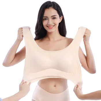 

Plus Big Large Size Bra Women Bralette Seamless Wire Free Push up Sexy Underwear Comfortable Fitness wireless intimate Bras 6XL