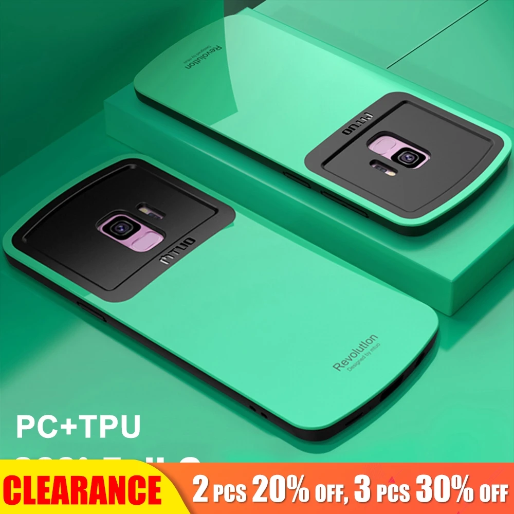

[Clearance] For Samsung Galaxy S9 Plus Case Silicone Matte Full Protection Soft TPU+Hard PC Back Cover For Samsung S9 Plus Case