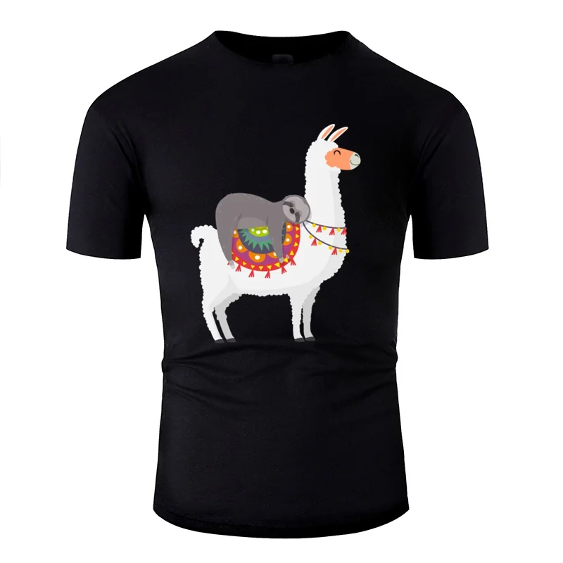 Сумасшедшая я просто очень люблю Llamas ОК? Мужская футболка с изображением животных из альпаки, Мужская футболка с круглым вырезом, одежда с коротким рукавом, Топ в стиле хип-хоп