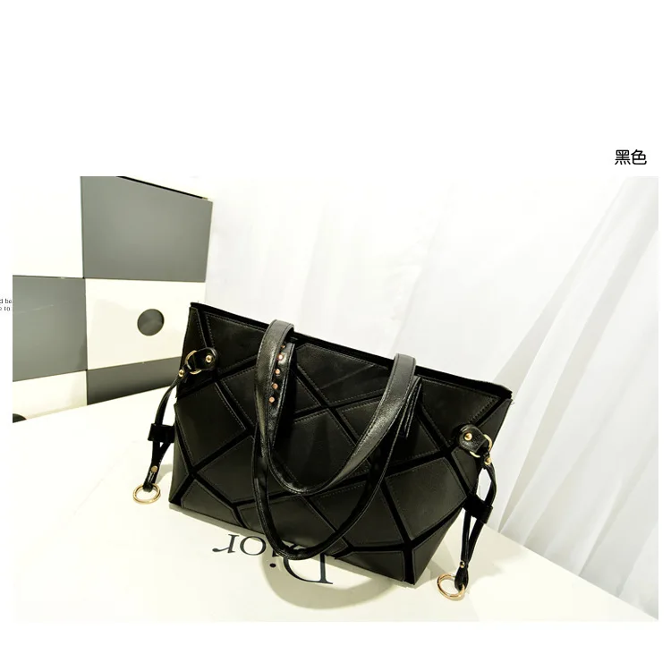 

2015 Spring New Style Korean-style WOMEN'S Bag Cool Joint Handbag Water Cube Large Capacity Shoulder Bag