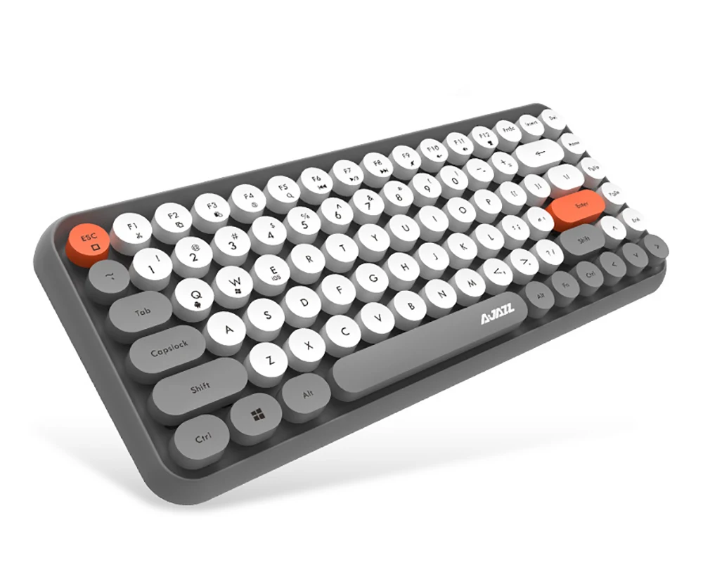 iBen Bluetooth Keyboard Retro Round Keycap Plastic Panel Colorful 84Keys For Mobile Phone PC Tablet Home Office Keyboard  (11)