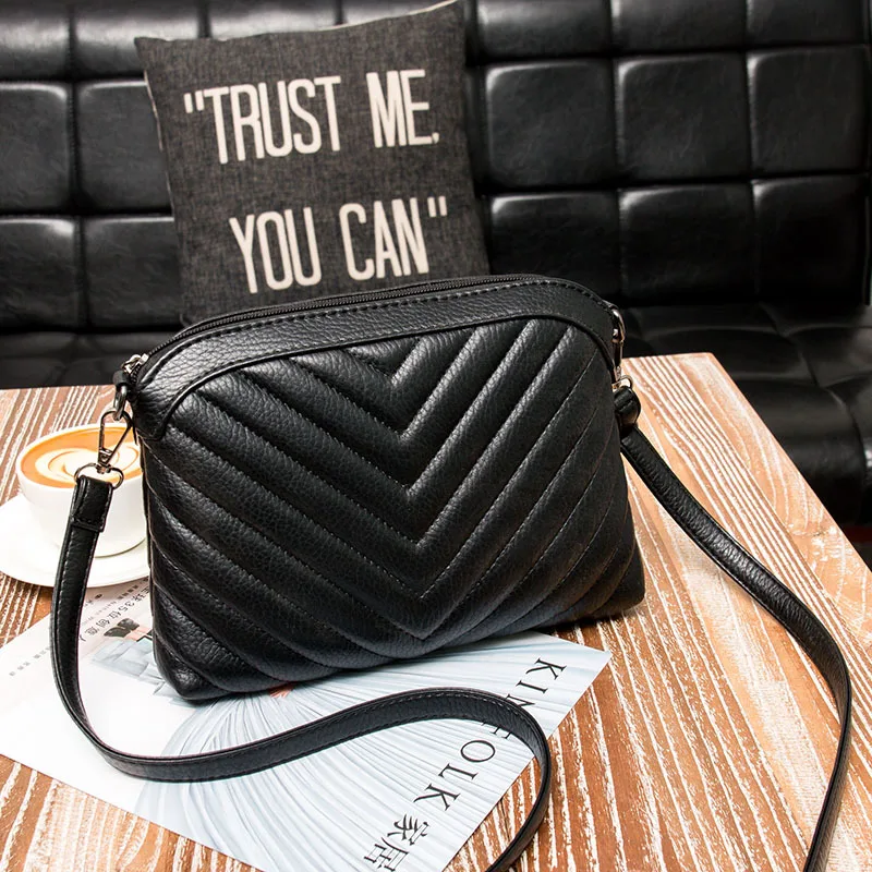 

2018 New Style Korean-style Summer And Autumn Simple Versatile Shoulder Bag Women's Shoulder Bag Zipper Square Sling Bag