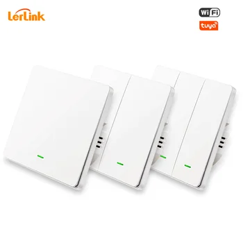 

WIFI Smart Light Switch Push Button 1/2/3 Gang Tuya Remote Control 86 Wall Panel Wireless Switch Google Home Smart Life Alexa