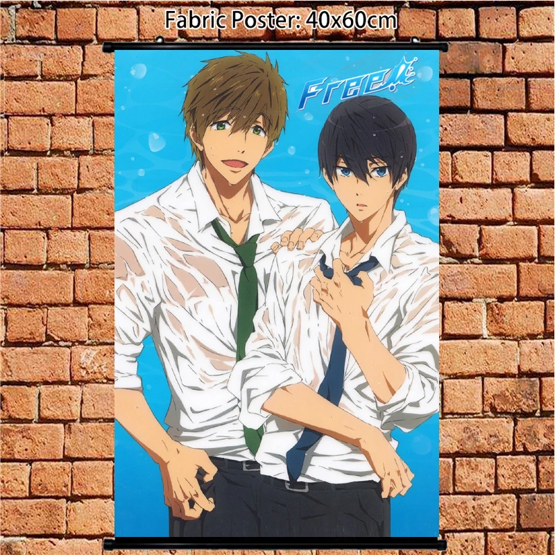 Аниме плакат бесплатно! Nanase Haruka Tachibana Makoto Yaoi настенная живопись художественные