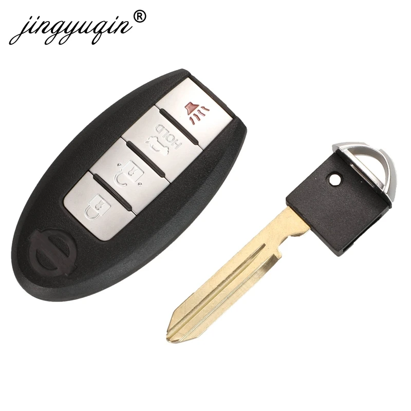 Jingyuqin 10 шт Смарт 3 4 кнопки дистанционного ключа оболочки чехол для Nissan Sunny ALTIMA MAXIMA