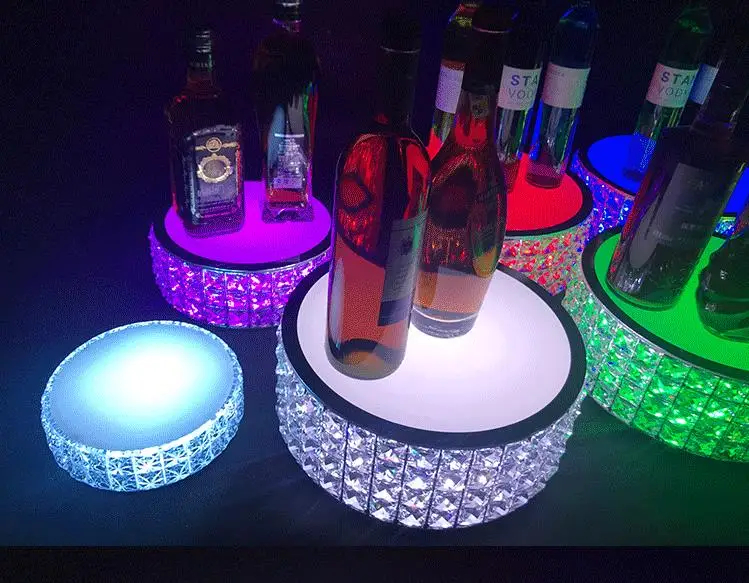

LED Wine display LED champagne base wine table shelf Beer bottle rack Charging champagne rack free shipping