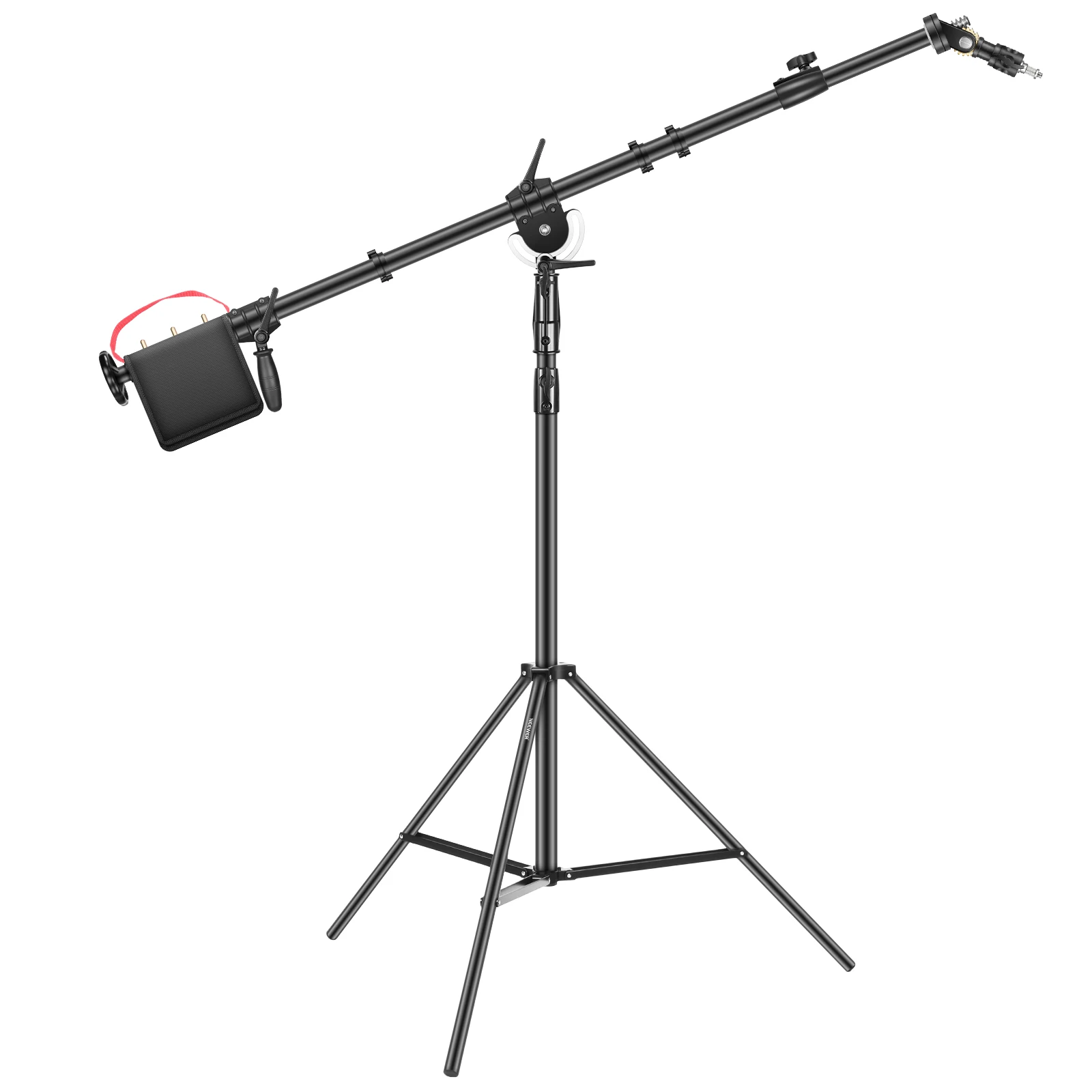 Neewer Photography Light Stand With Pro Boom Arm, 88.5"/225cm Tripod