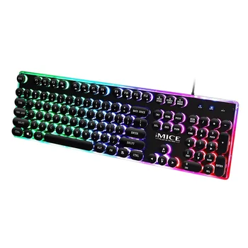 

104 Keys professional Gaming Keyboard Steam Punk Backlit Wired USB Keyboards Waterproof Mechanical Punk Gamer Keyboard