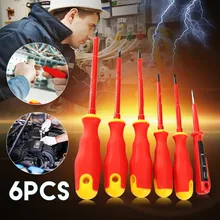 6 шт./компл. практичная электрическая отвертка набор электрических изолированных набор ручных инструментов наивысшего качества