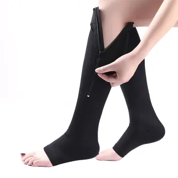 

Ladies Body Shaping Stovepipe Sports Compression Socks Zipper Calf Socks Stepping Socks Stockings Leg Socks