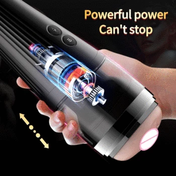 Big Size Male Masturbator Automatic Telescopic Piston Vagina Real Pussy 18+ adult Sex Toys for Men Masturbators Powerful Power