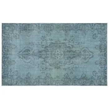 

Handmade Blue Vintage Overdyed Turkish Area Rug 159x266 Cm-5'3''X8'9''