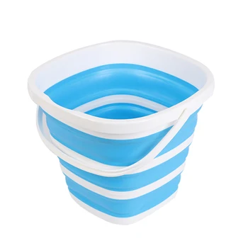 

Collapsible Plastic Bucket Foldable Square Tub Portable Fishing Water Pail Outdoor E2S