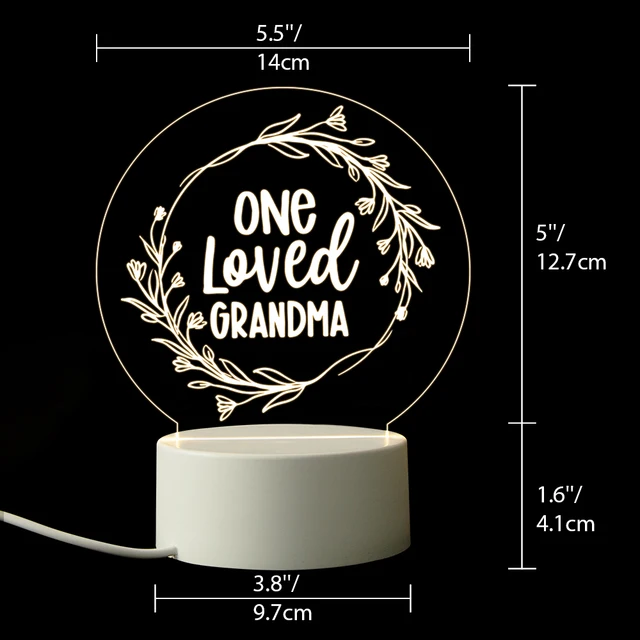 1pc Grandma Birthday Gifts Night Light, Grandma Christmas Gifts, LED Lamp Present  For Grandmother, Grandma Day Gifts - AliExpress
