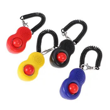 

4pcs Pet Cat Dog Training Clickers Exclusive Training Clickers Pet Cat Training Clickers With Wrist Strap And Elastic Ring