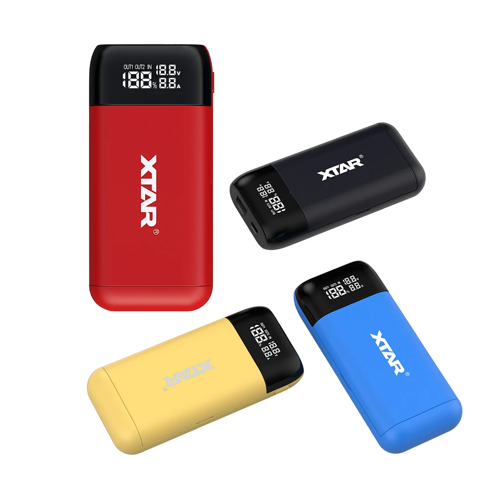 XTAR PB2S Портативный Мощность банк Зарядное устройство Тип C вход QC3.0 адаптер USB ЖК-дисплей быстро Зарядное устройство для 18700 20700 21700 18650 Батарея Зарядное устройство