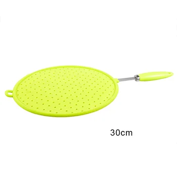 

Silicone Colorful Splatter Screen Grease Oil Guard Shield Fry Protectors with Non-Slip Handle JS23