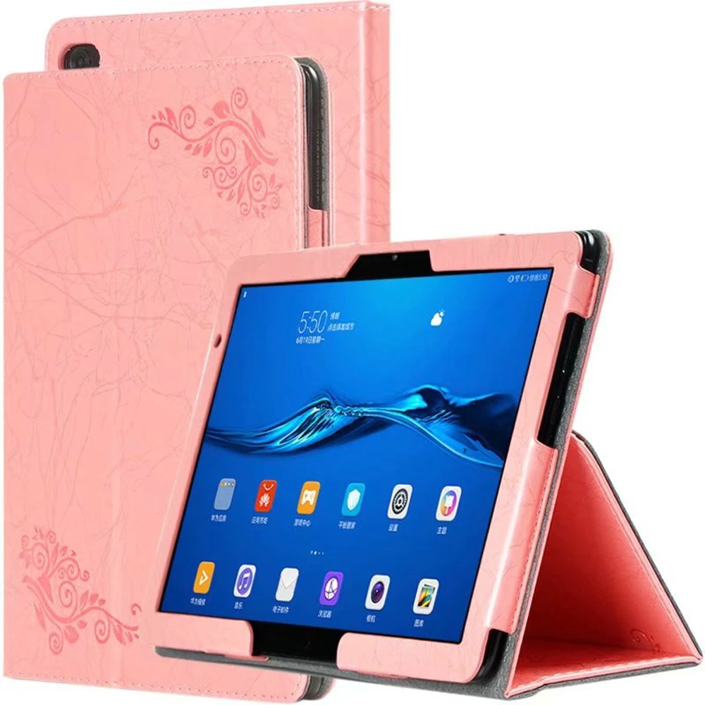 

Luxury Folding Stand Print Pattern PU Tablet Leather Case Cover For Huawei Mediapad M5 Lite 10 10.1 BAH2-W09 BAH2-L09 BAH2-W19