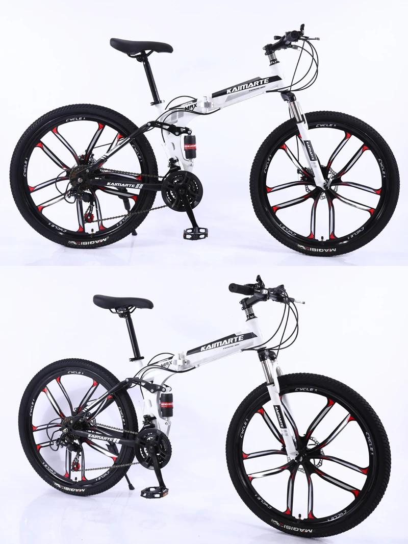 Sale New 26inch bike 21 speed folding mountain bicycle Two-disc brake bicycle Spoke wheel/knife wheel mountain bicycle Adult bike 18