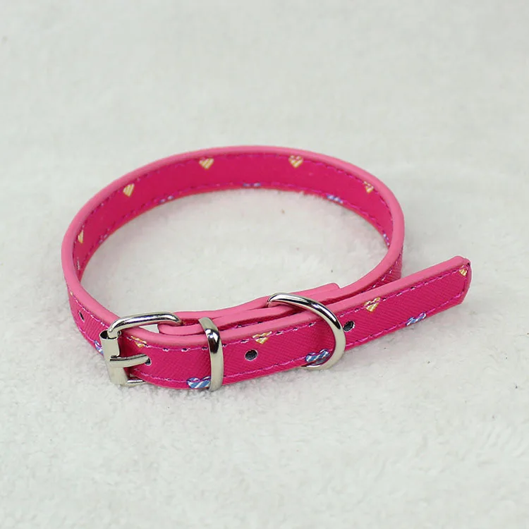 Dark pink Регулируемые ошейники для собак Животные Мультфильм фотографии ошейники с модным necklace ем ошейники для маленьких ошейники для кошек Pet поставка Лидер продаж - Цвет: Dark pink