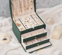Jewelry Organizer Portable Necklace Earrings Rings Jewelry Box Packaging PU Leather Storage Joyeros Organizador De Joyas