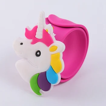 

Kid Children Girl Boy Star Printing Colorful Unicorn Wristband Flexible Wrap Slap Bracelet Animal Enfant Bangle Drop Shipping